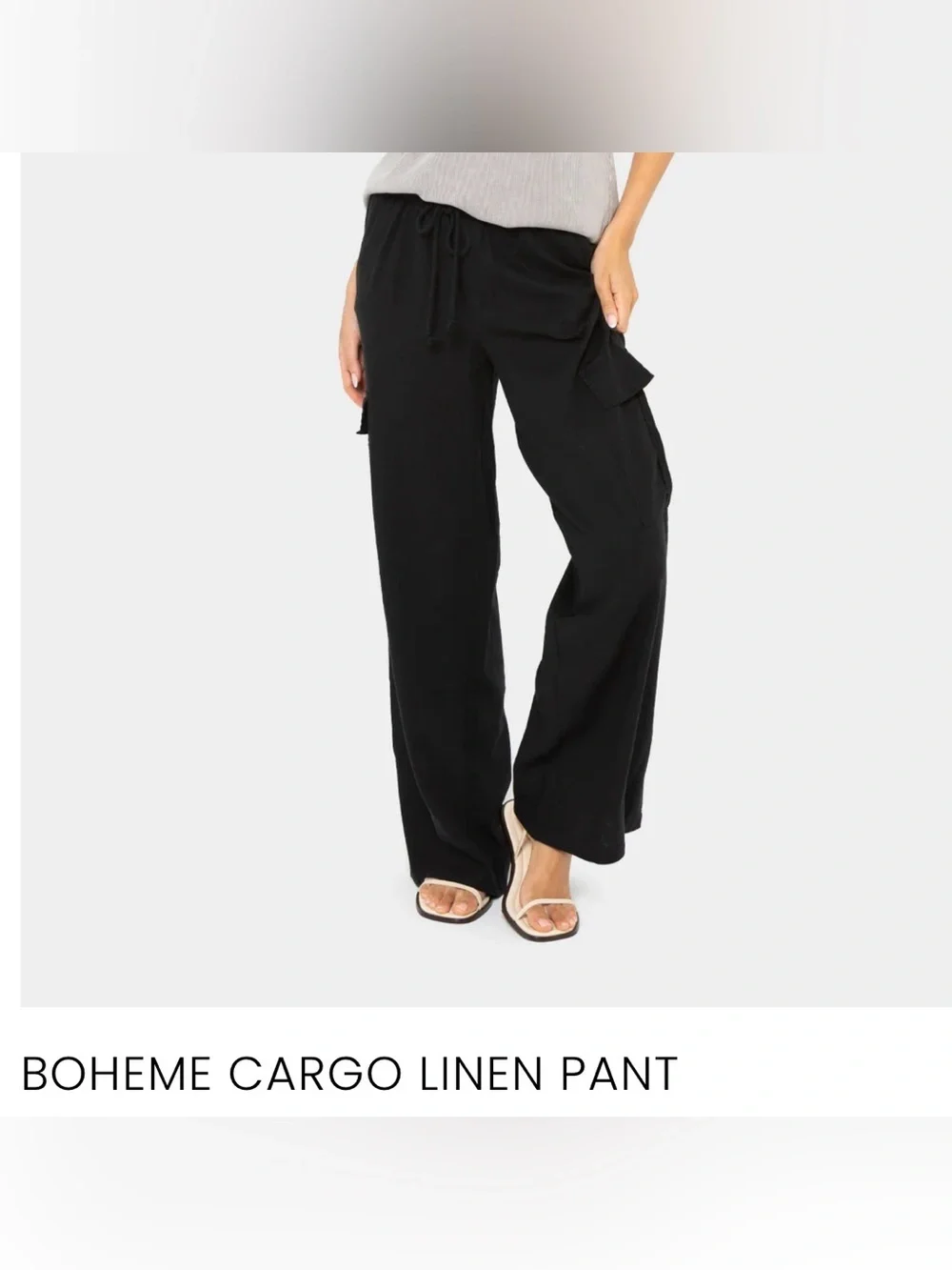 🖤Peace Love World Boheme Petite Cargo Linen Pant-SZ
